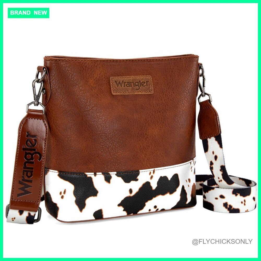 Medium Vegan Leather Crossbody Bag with Multiple Pockets